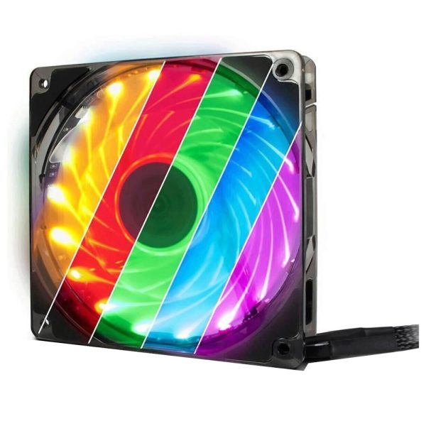 Ventilator Inter-Tech L-12025 Aura, 120mm, Iluminare RGB, 1500 RPM - Cod produs: 148614