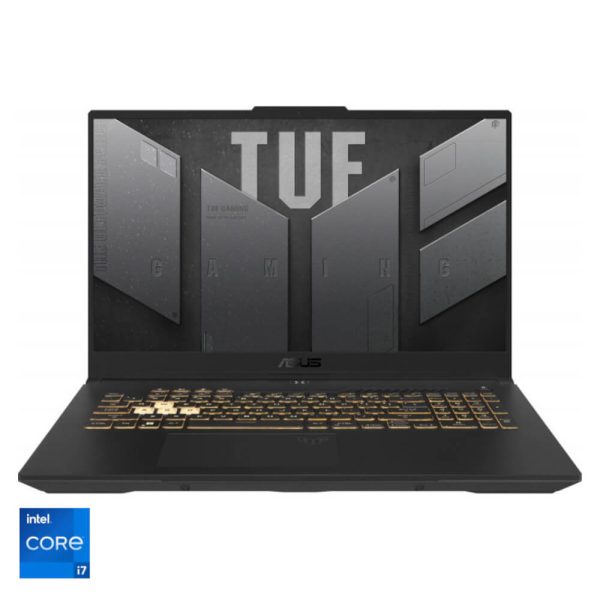 Laptop Gaming Asus TUF FX707ZE-HX078, 17.3?, Full HD, Intel Core i7-12700H, 16GB RAM, 512GB SSD, NVIDIA GeForce RTX 3050 Ti, No OS, Jaeger Grey - Cod produs: 155701