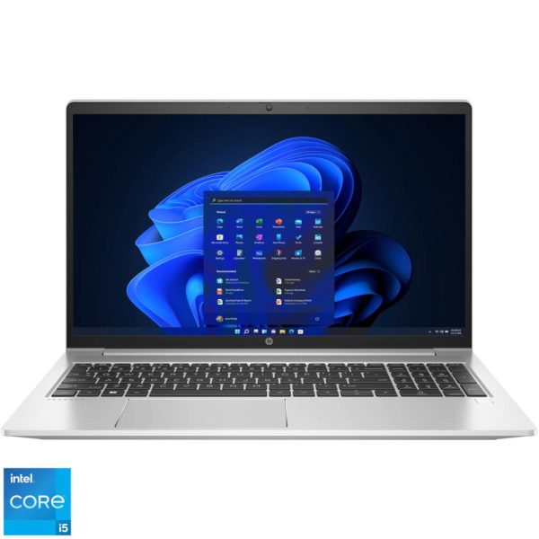 Laptop HP ProBook 450 G9, 15.6?, Full HD, Intel Core i5-1235U, 16GB RAM, 512GB SSD, Intel Iris Xe Graphics, Windows 11 Pro, Argintiu - Cod produs: 159688