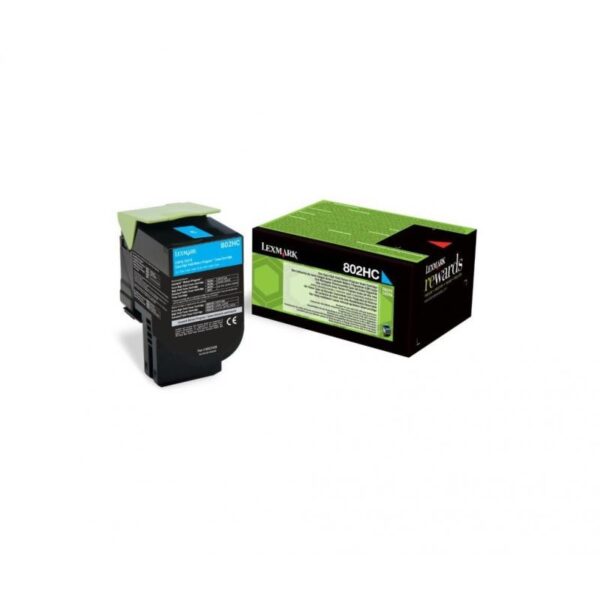 LEXMARK 80C2HCE CYAN TONER - Cod produs: 80C2HCE