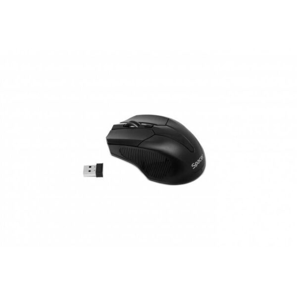 Mouse WIRELESS SPACER  2.4GHz., 4D, 800/1200/1600dpi, black SPMO-W02 - Cod produs: SPMO-W02