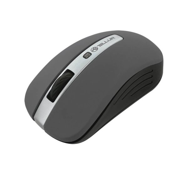 Mouse wireless Tellur Basic, Iluminare LED, Gri Inchis - Cod produs: 154419