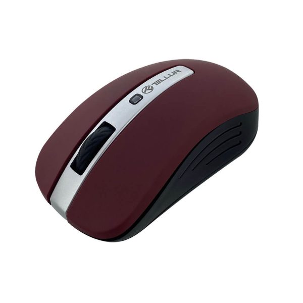 Mouse wireless Tellur Basic, Iluminare LED, Rosu Inchis - Cod produs: 154420