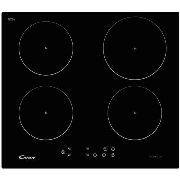 Plita incorporabila Candy CI 640 CB, Inductie, 4 zone de gatire, Functie Booster, Touch control, Negru - Cod produs: 154923