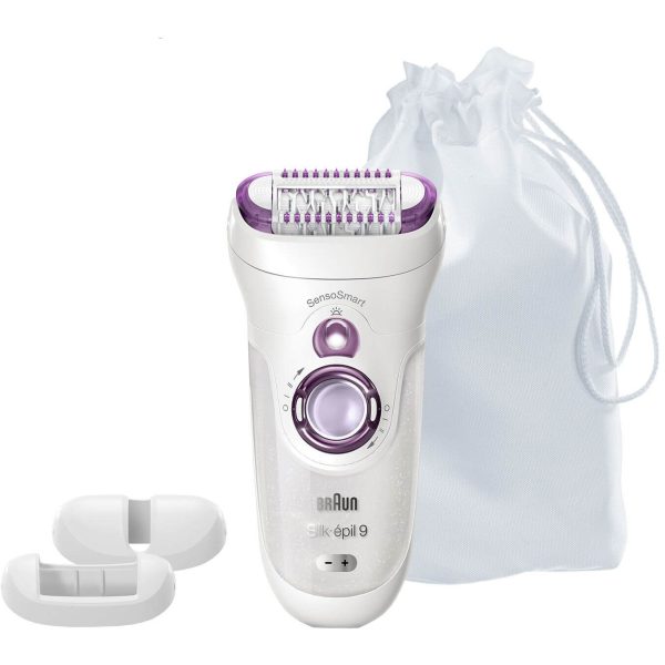 Epilator Braun SE9700 SensoSmart, 40 pensete, 2 viteze, Umed/Uscat, Alb/Mov - Cod produs: 128455