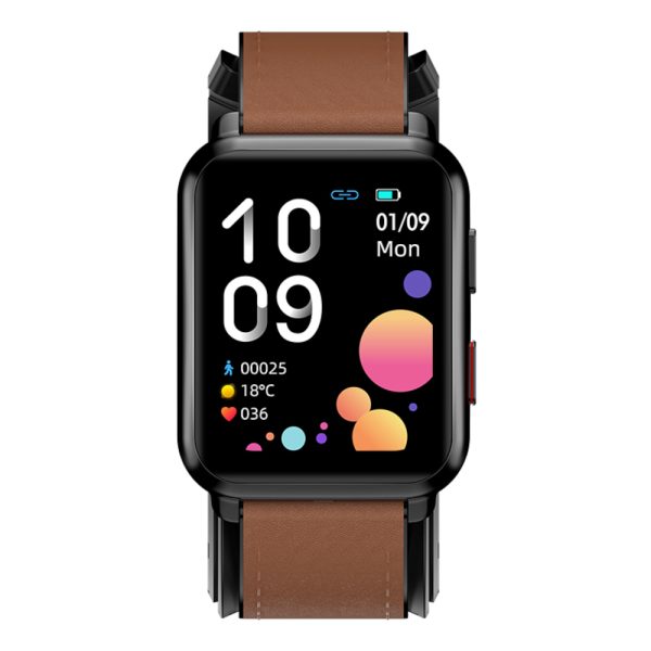 Smartwatch iSEN Watch P80, 39mm, Negru/Maro - Cod produs: 160019