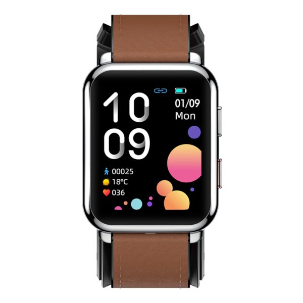 Smartwatch iSEN Watch P80, 39mm, Argintiu/Maro - Cod produs: 160016