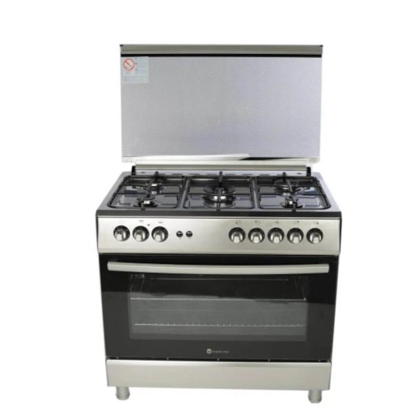 Aragaz clasic 5 arzatoare gaz, Cuptor gaz, 90x60cm, Studio Casa, FE9060 Inox, Grill, Rotisor, Aprindere electrica - Cod produs: 159734