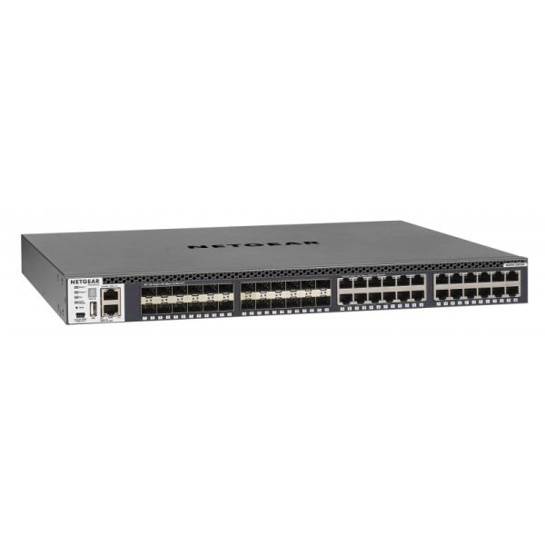 Switch ProSAFE M4300, 48 porturi, 24 x 10GBASE-T + 24 x SFP+ - Cod produs: XSM4348S-100NES