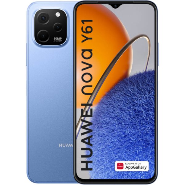 Telefon mobil Huawei nova Y61, 64 GB, 4 GB RAM, Sapphire Blue - Cod produs: 158603