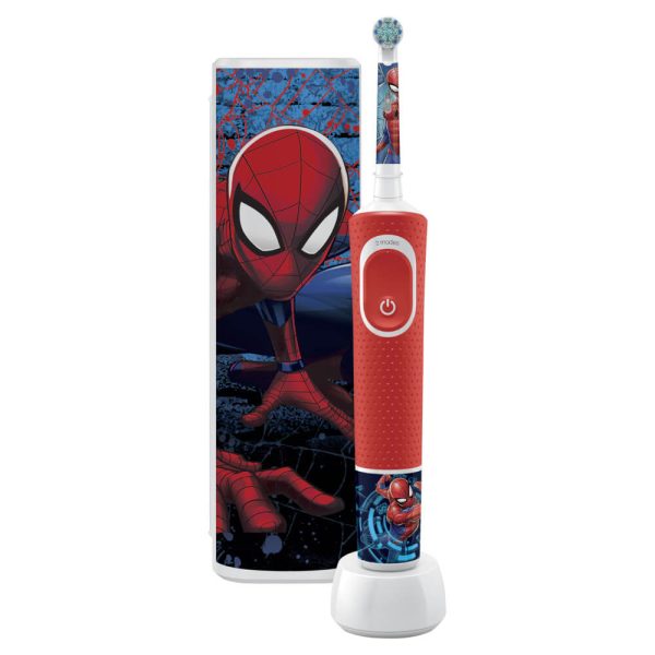 Periuta de dinti electrica Oral-B Vitality Spiderman + Trusa de calatorie, 2 programe, 1 capat, Albastru - Cod produs: 153145